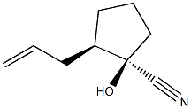 Cyclopentanecarbonitrile, 1-hydroxy-2-(2-propenyl)-, (1R,2R)-rel- (9CI) Struktur