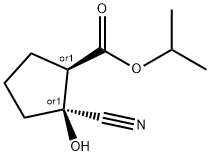 Cyclopentanecarboxylic acid, 2-cyano-2-hydroxy-, 1-methylethyl ester, (1R,2S)-rel- (9CI) Struktur