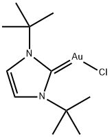 Chloro[1,3-bis(t-butyl)-2H-imidazol-2-ylidene]gold(I) Struktur