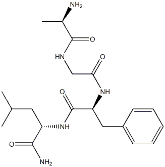 enkephalinamide-Leu, de-Tyr(1)-Ala(2)- Struktur