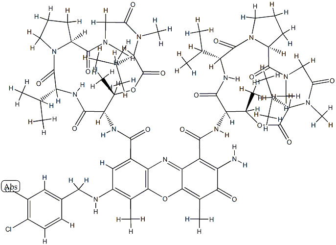 7-[(3,4-Dichlorobenzyl)amino]actinomycin D Struktur