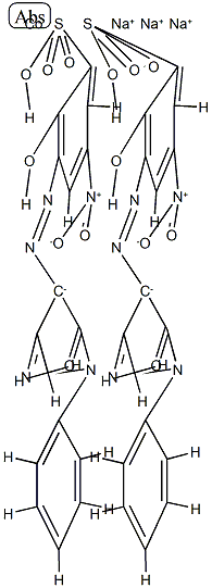 trisodium bis[3-[(4,5-dihydro-3-methyl-5-oxo-1-phenyl-1H-pyrazol-4-yl)azo]-2-hydroxy-5-nitrobenzenesulphonato(3-)]cobaltate(3-) Struktur