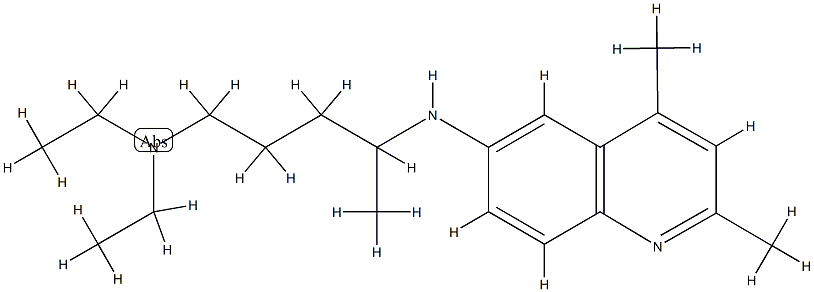 1,4-Pentanediamine, N(sup 1),N(sup 1)-diethyl-N(sup 4)-(2,4-dimethyl-6 -quinolinyl)- Struktur