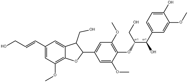 threo-Guaiacylglycerol-beta-O-4'-dehydrodisinapyl ether Struktur