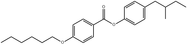 (±)-4-(2-methylbutyl)phenyl 4'-(hexyloxy)benzoate Struktur