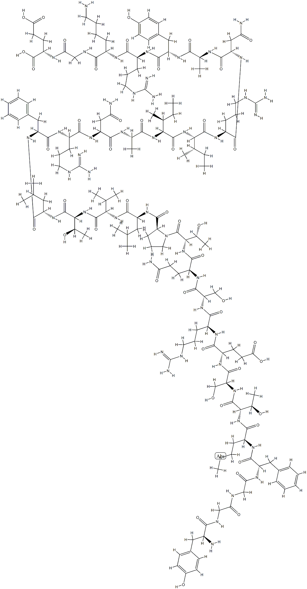 beta-endorphin, Arg(9,19,24,28,29)- Struktur