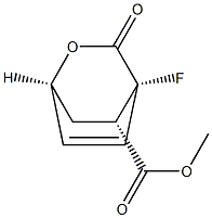 2-Oxabicyclo[2.2.2]oct-7-ene-5-carboxylicacid,4-fluoro-3-oxo-,methylester,(1R,4S,5R)-rel-(9CI) Struktur