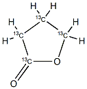 γ-Butyrolactone-13C4 Struktur