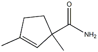 2-Cyclopentene-1-carboxamide,1,3-dimethyl-(9CI) Struktur