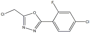 2-(4-chloro-2-fluorophenyl)-5-(chloromethyl)-1,3,4-oxadiazole Struktur