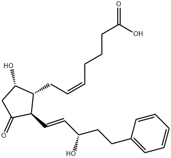 (Z)-7-[(1R)-5α-Hydroxy-2β-[(E,S)-3-hydroxy-5-phenyl-1-pentenyl]-3-oxocyclopentan-1α-yl]-5-heptenoic acid Struktur