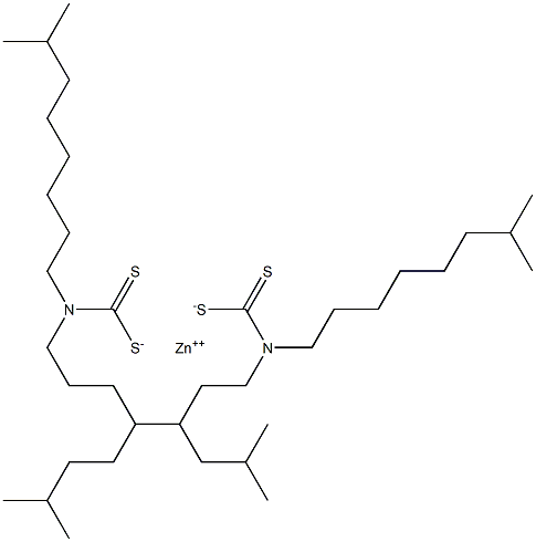 Zinc, bis(diisononylcarbamodithioato-S,S')- Struktur