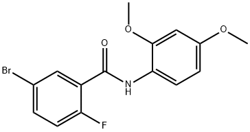 5-bromo-N-(2,4-dimethoxyphenyl)-2-fluorobenzamide Struktur