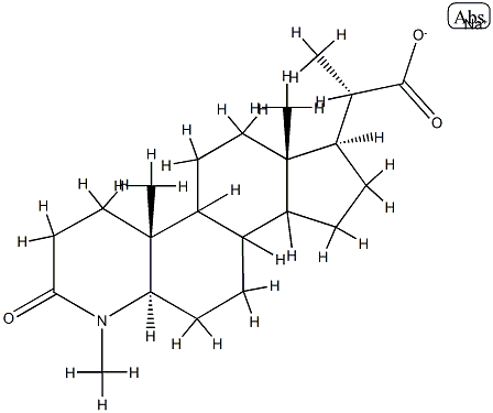 4-Methyl-4-aza-3-oxo-5alpha-pregnane-20-carboxylate Struktur