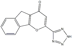 2-(1H-tetrazol-5-yl)-4,5-dihydro-4-oxo-indenopyran Struktur