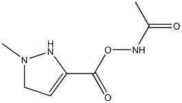 -delta-3-5-Pyrazolinecarboxylic  acid,  5-acetamido-,  methyl  ester  (3CI) Struktur