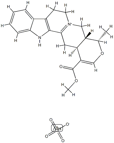 (19alpha)-3,4,16,17-tetradehydro-16-(methoxycarbonyl)-19-methyloxayohimbanium perchlorate Struktur