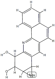 Benz(H)oxireno(A)acridine-2,3-diol, 1A,2,3,11B-tetrahydro-, (1aalpha,2alpha,3beta,11balpha)- Struktur