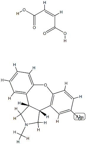 cis-5-chloro-2,3,3a,12b-tetrahydro-2-methyl-1H-dibenz[2,3:6,7]oxepino[4,5-c]pyrrole maleate  Struktur