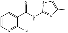 2-chloro-N-(4-methyl-1,3-thiazol-2-yl)pyridine-3-carboxamide Struktur