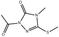 -delta-2-1,2,4-Triazolin-5-one,  1-acetyl-4-methyl-3-(methylthio)-  (5CI) Struktur