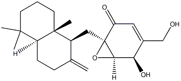 [1R,6R,(+)]-1α-[[(1S,4aS,8aS)-Decahydro-5,5,8a-trimethyl-2-methylenenaphthalene-1β-yl]methyl]-5β-hydroxy-4-(hydroxymethyl)-7-oxabicyclo[4.1.0]hepta-3-ene-2-one Struktur