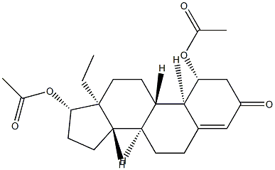 17-acetoxy-18-methyl-4-estren-3-one Struktur