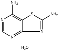 Thiazolo[4,5-d]pyrimidine-2,7-diamine, hydrate (1:1) Struktur