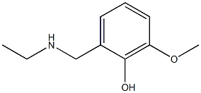 2-[(ethylamino)methyl]-6-methoxyphenol Struktur