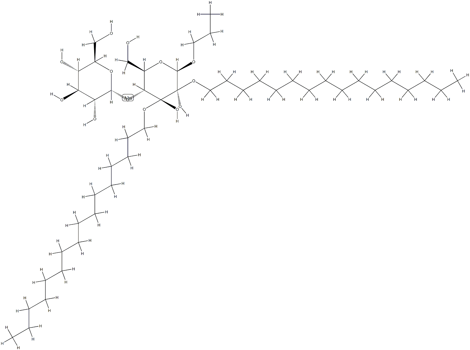 1,2-dihexadecyl-3-O-beta-maltosylglycerol Struktur