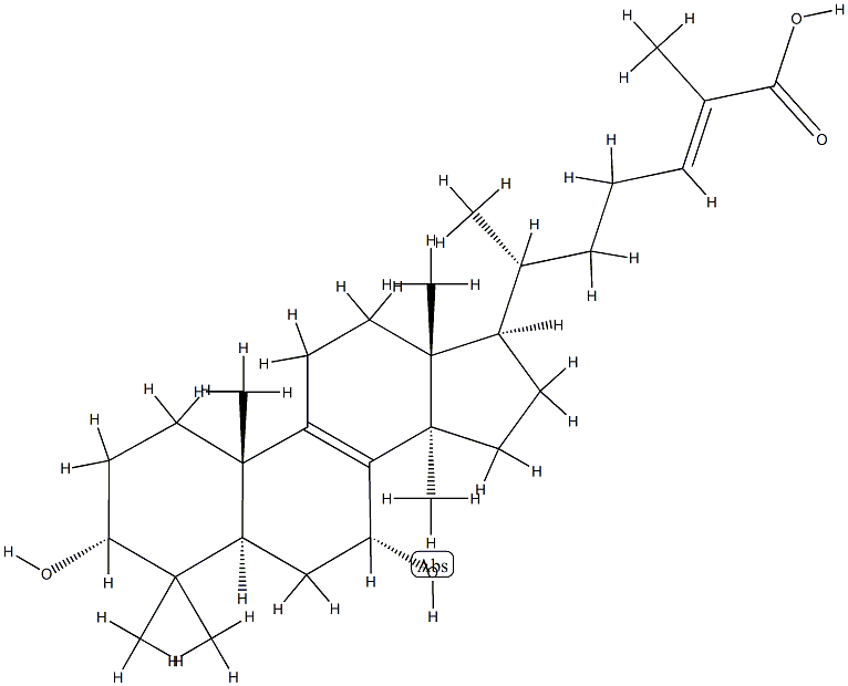 (24E)-3α,7α-Dihydroxy-5α-lanosta-8,24-dien-26-oic acid Struktur