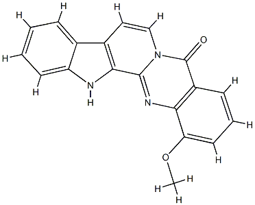 Indolo[2,3:3,4]pyrido[2,1-b]quinazolin-5(13H)-one,  1-methoxy- Struktur