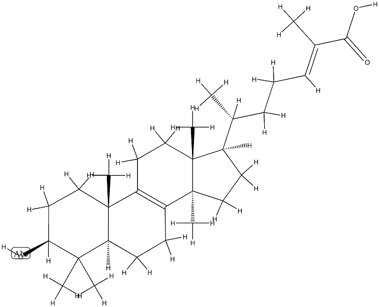 (24E)-3β-Hydroxy-5α-lanosta-8,24-dien-26-oic acid Struktur