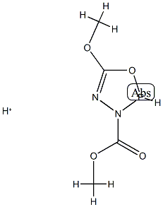 1,3,4,2-Oxadiazaphosphole-3(2H)-carboxylic  acid,  2,2-dihydro-5-methoxy-,  methyl  ester,  conjugate  monoacid  (9CI) Struktur