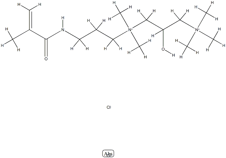 1,3-Propanediaminium, 2-hydroxy-N,N,N,N',N'-pentamethyl- N'-[3-[(2-methyl-1-oxo-2-propenyl)amino]propyl ]-, dichloride, homopolymer Struktur