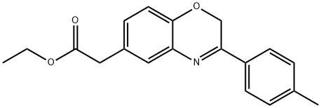 ethyl 2-[8-(4-methylphenyl)-10-oxa-7-azabicyclo[4.4.0]deca-2,4,7,11-te traen-4-yl]acetate Struktur