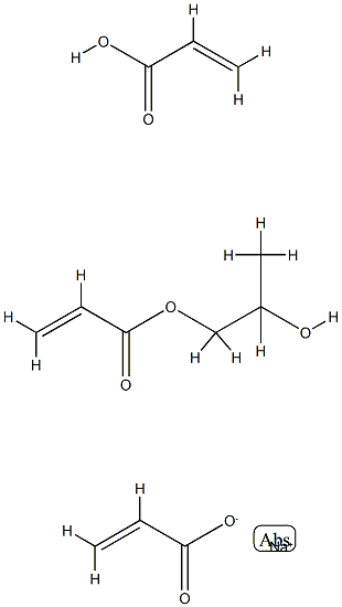 2-Propenoic acid, polymer with 2-hydroxypropyl 2-propenoate and sodium 2-propenoate Struktur