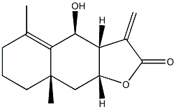 (3aS)-3aα,4,6,7,8,8a,9,9aα-Octahydro-4α-hydroxy-5,8aα-dimethyl-3-methylenenaphtho[2,3-b]furan-2(3H)-one Struktur