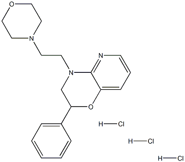 10-(2-morpholin-4-ylethyl)-8-phenyl-7-oxa-2,10-diazabicyclo[4.4.0]deca -2,4,11-triene trihydrochloride Struktur