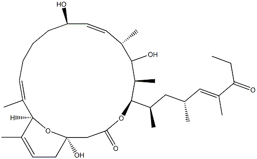 (23E)-13-O-De(2,6-dideoxy-β-D-arabino-hexopyranosyl)-23,24-didehydro-23-deoxy-17-hydroxyventuricidin B Struktur