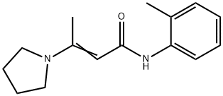 N-(2-METHYLPHENYL)-3-PYRROLIDINO-2-BUTE& Struktur