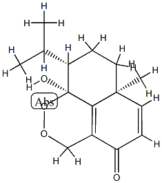 (6aS)-3,6a,7,8,9,9a-Hexahydro-9aβ-hydroxy-6aβ-methyl-9β-(1-methylethyl)-4H-naphtho[1,8-cd]-1,2-dioxin-4-one Struktur