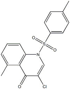 4(1)-Quinolone,  3-chloro-5-methyl-1-p-tolylsulfonyl-  (2CI) Struktur