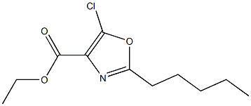 4-Oxazolecarboxylicacid,5-chloro-2-pentyl-,ethylester(5CI) Struktur