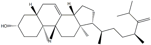 25-Isopropyl-27-nor-5α-ergosta-7,25-dien-3β-ol Struktur