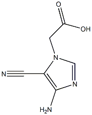 1H-Imidazole-1-aceticacid,4-amino-5-cyano-(9CI) Struktur