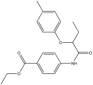 ethyl 4-{[2-(4-methylphenoxy)butanoyl]amino}benzoate Struktur