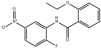 2-ethoxy-N-(2-fluoro-5-nitrophenyl)benzamide Struktur