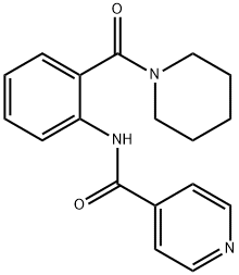 N-[2-(1-piperidinylcarbonyl)phenyl]isonicotinamide Struktur