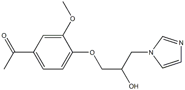 1-{4-[2-hydroxy-3-(1H-imidazol-1-yl)propoxy]-3-methoxyphenyl}ethanone Struktur